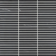 Bedrosians Monet 11.75" x 12" Honed Marble Mosaic Nero Marquina