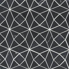 Bedrosians Monet 10.25" x 10.25" Honed Marble Mosaic Nero Marquina