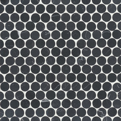 Bedrosians Monet 11.25" x 11.75" Honed Marble Mosaic Nero Marquina