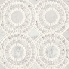 Bedrosians Solis 14.25" x 14.25" Honed White Carrara / White Thassos