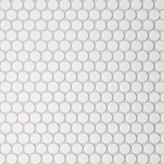 Bedrosians Le Cafe 3/4" x 3/4" Penny Round Matte White