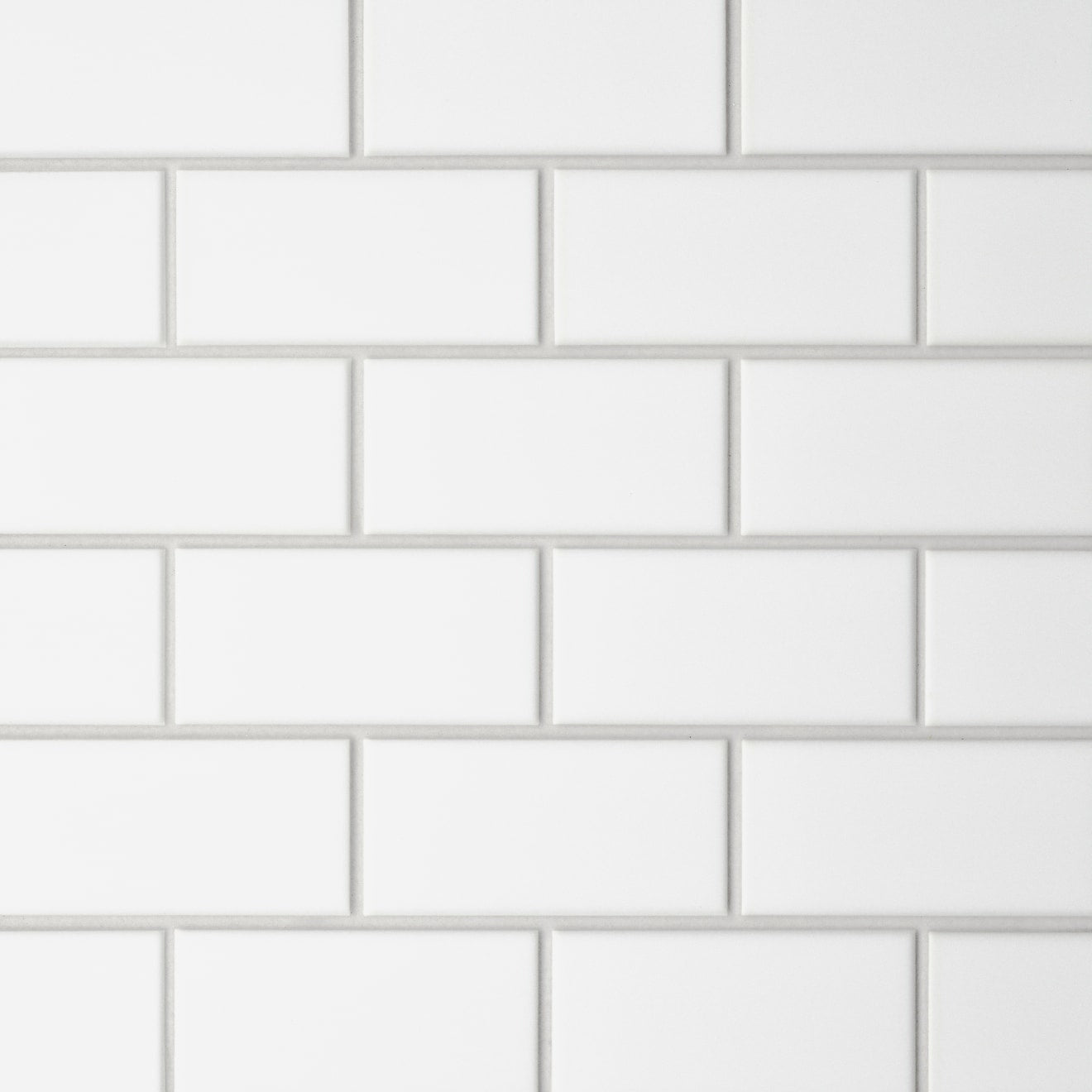 Bedrosians Le Cafe 2" x 4" Off Set Mesh Mount Mosaic Matte White