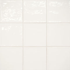 Bedrosians Marin 4" X 4" Gloss Pearl White / White