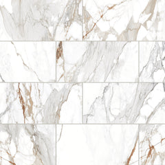 Bedrosians Prati 12" X 24" Polished Calacatta Macchia Vecchia