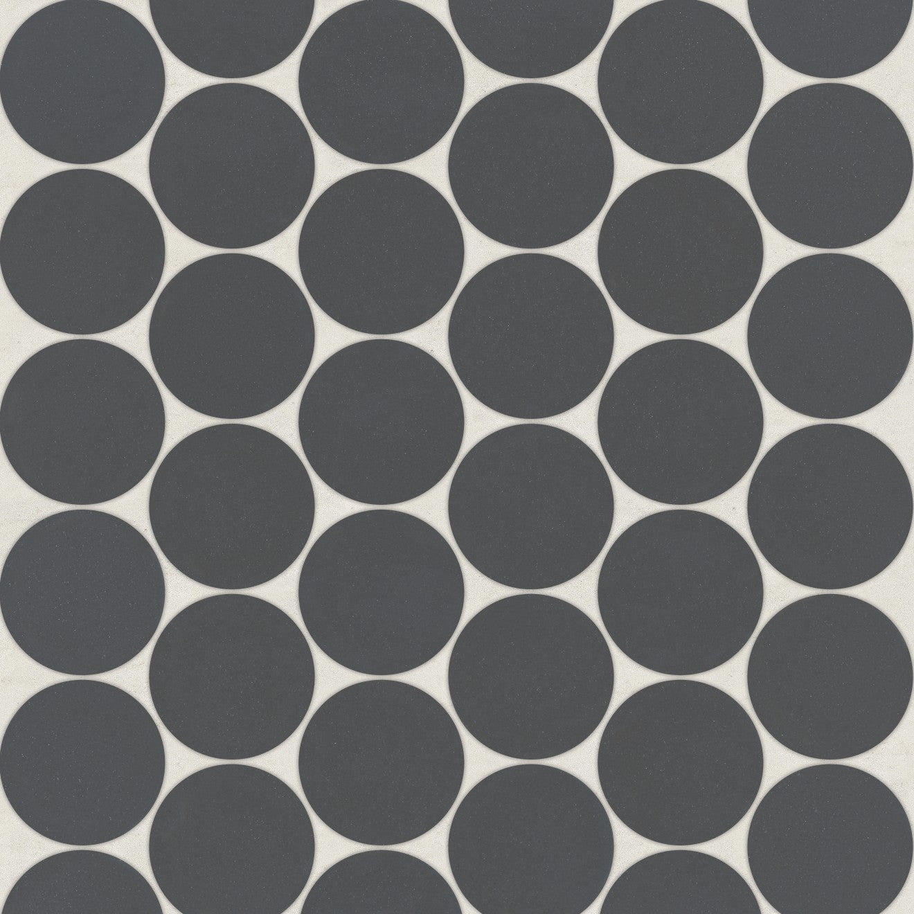 Bedrosians Marin 10.5" X 11.75" Penny Mosaic 2" Black Sea / Black