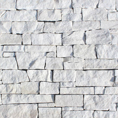Bedrosians Marble 8"x22" Tumbled Ledger Glacier White