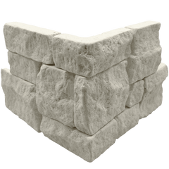 Bedrosians Limestone 8"X18" Tumbled Ledger Corner Light Beige