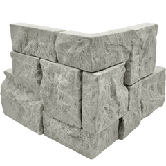 Bedrosians Marble 8"x18 Tumbled Ledger Corner Taupe Marble