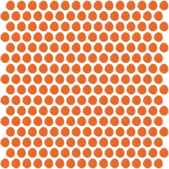 Daltile Color Wheel Mosaic 13'' X 11'' Penny Glossy Orange Burst