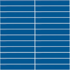 Daltile Color Wheel Mosaic 12'' X 10'' Straight 1'' X 6'' Glossy Sea Breeze