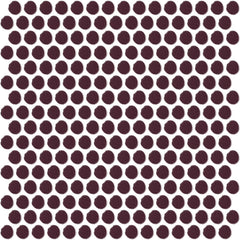 Daltile Color Wheel Mosaic 13'' X 11'' Penny Glossy Plum Crazy
