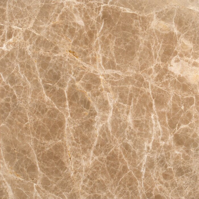 MS International Natural Stone Marble 12" x 12" Polished Emperador Light