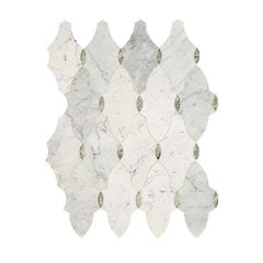Daltile Lavaliere 10" X 13" Romantique Mosaic Carrara White/Antique Mirror