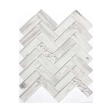 Emser Echo 11"x13" Herringbone Mosaic 1.22"X3.86" White