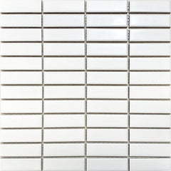 Emser Impact 11"x12" Stack Mosaic 1"x3" Matte White