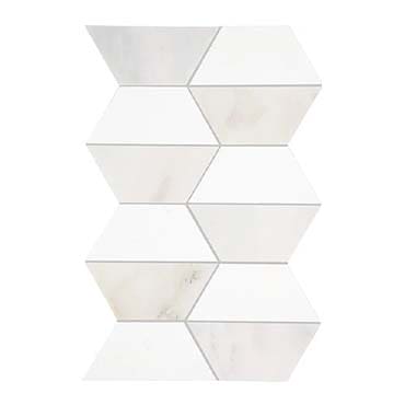 Daltile Perfit Mosaix 18" X RL" Mosaic Paradise & Thassos / Hex