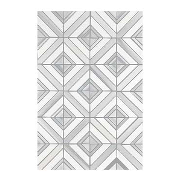 Daltile Perfit Mosaix 18" X RL" Mosaic Grey Palissandro & Thassos / Maze