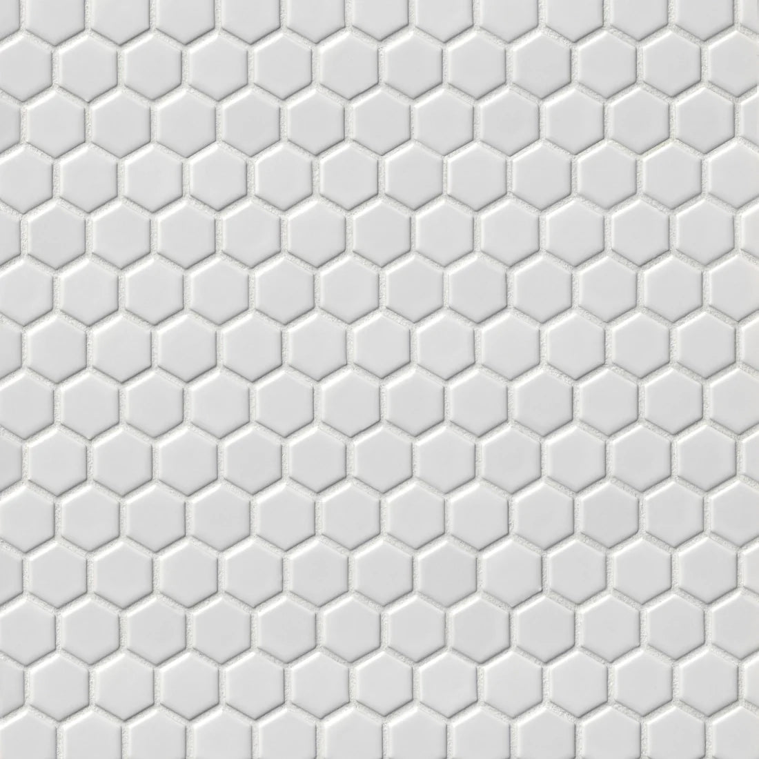 Tile Shop Hex 12x12 Mosaic 1'' Matte White