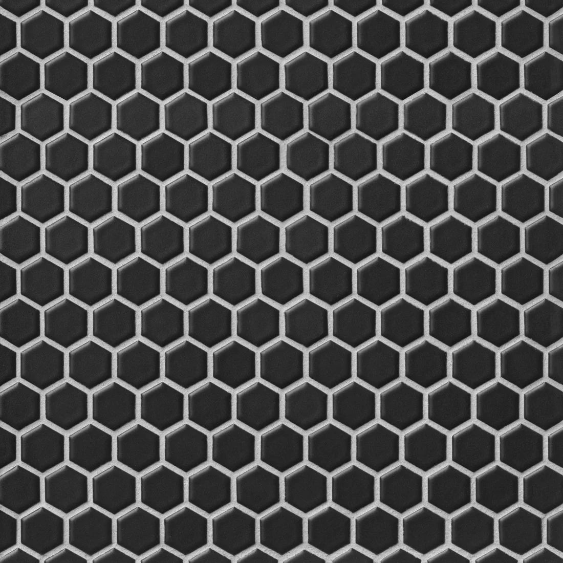 Tile Shop Hex 12x12 Mosaic 1'' Matte Black
