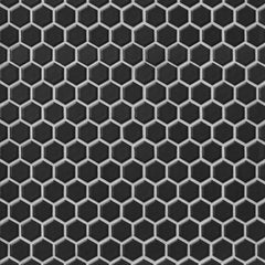 Tile Shop Hex 12x12 Mosaic 1'' Matte Black