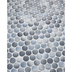 Tile Shop Penny Round 12x12 Mosaic Glossy Cloudy