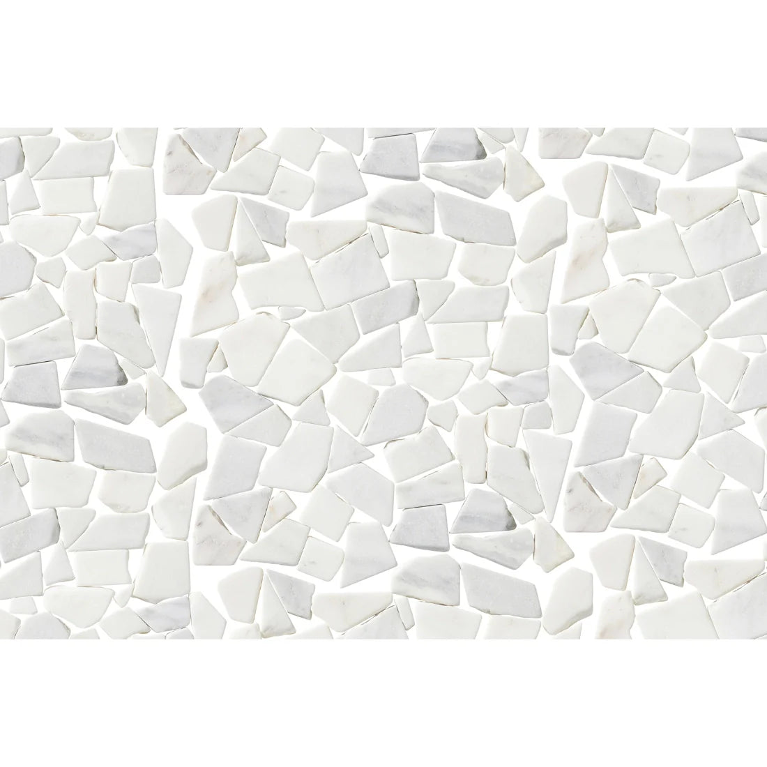 Tile Shop Hampton 12" x 12" Carrara Tumb Cobble White/Gray