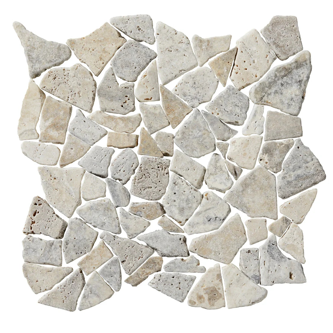 Tile Shop Claros 12" x 12" Tumbled Cobble Gray