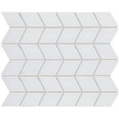 Daltile Color Wheel Retro 2" X 3" Chevron Glossy Arctic White
