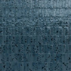 Marazzi Rice 2" X 6" Blu Deco Leaf
