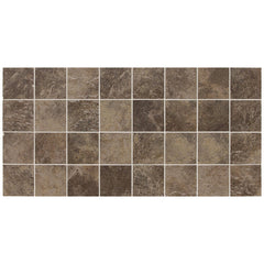 Daltile Continental Slate 3" X 3" Mosaic Straight Joint Moroccan Brown