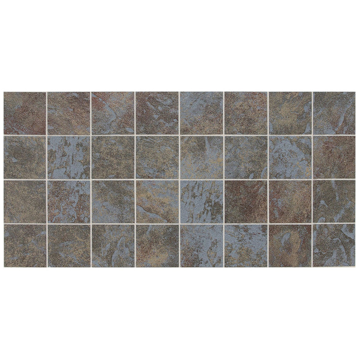 Daltile Continental Slate 3" X 3" Mosaic Straight Joint Tuscan Blue
