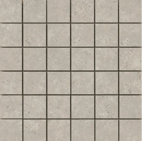 Emser Tesola 12"X12" Mosaic 2"X2" Silver Taupe