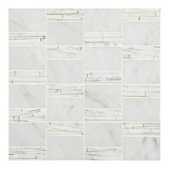 Daltile Marble 12" X 12" Abstract Carrara White