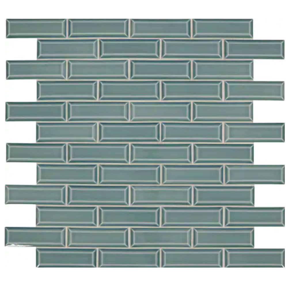 Daltile Revalia Remix 2" X 6" Brick Joint Beveled Celebration Teal