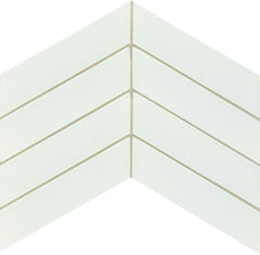 Emser Concept 8"x12" Chevron Mosaic 2"x3" Polished White