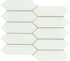 Emser Concept 8"x10" Picket Mosaic 1.58"X5.59" Polished White
