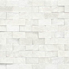 Daltile Marble 1" X 2" Split Face First Snow Eleg