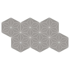 Daltile Scrapbook 8" X 9" Hexagon Memory Grey Asanoha