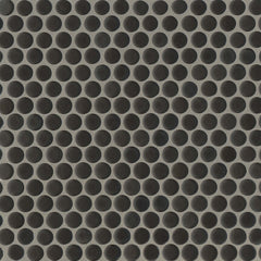 Bedrosians 360 3/4" Penny Rounds Mosaic - Matte 12"x12" Charcoal