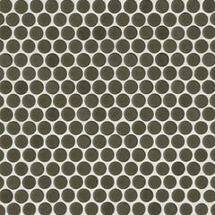 Bedrosians 360 3/4" Penny Rounds Mosaic - Matte 12"x12" Shale