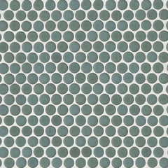 Bedrosians 360 3/4" Penny Rounds Mosaic - Matte 12"x12" Silver Sage