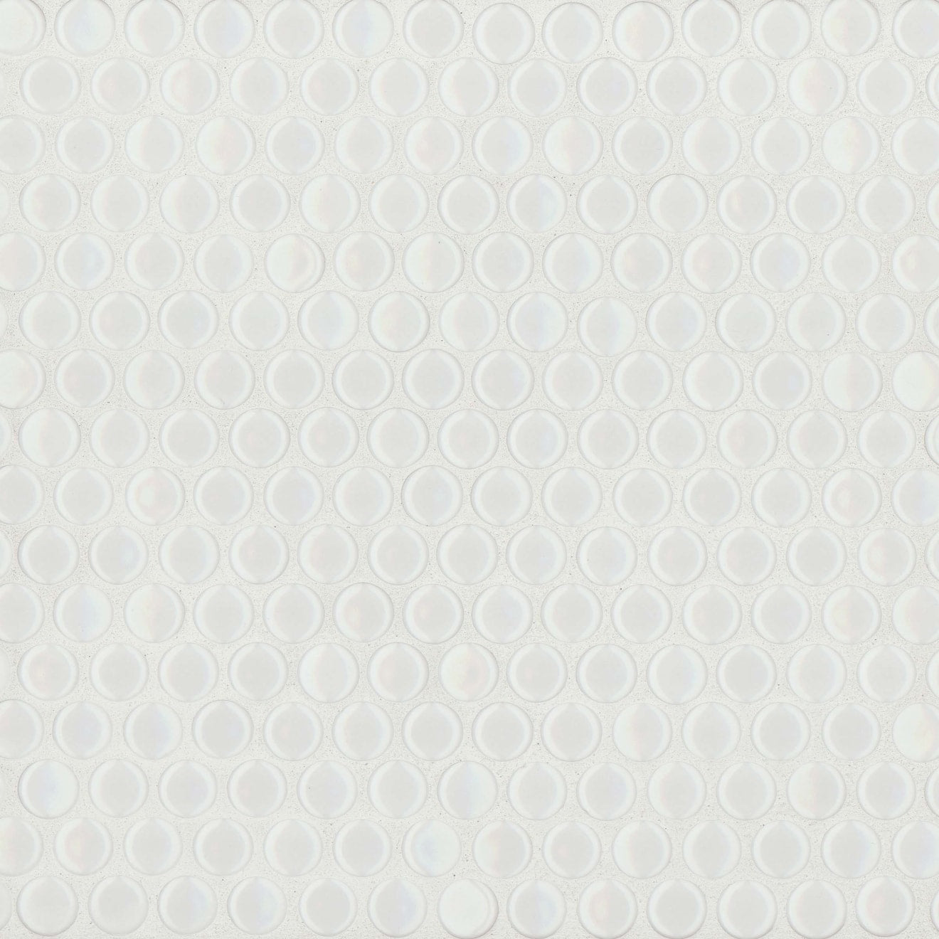Bedrosians 360 3/4" Penny Rounds Mosaic - Gloss 12"x12" White