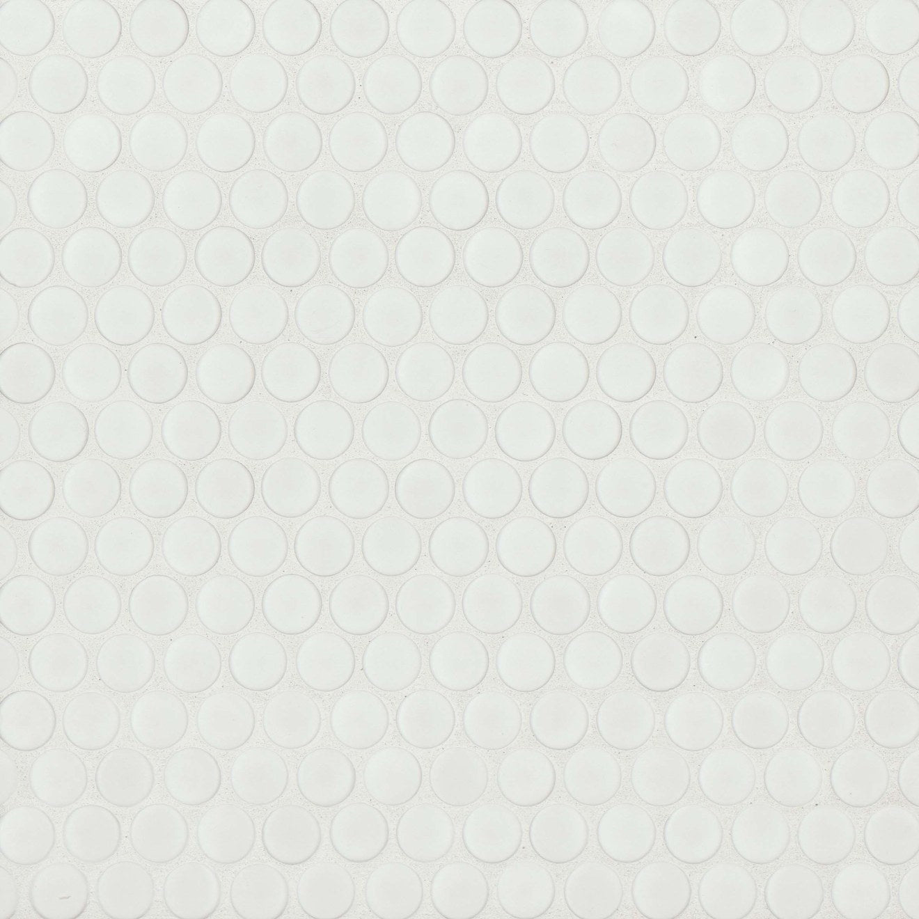 Bedrosians 360 3/4" Penny Rounds Mosaic - Matte 12"x12" White