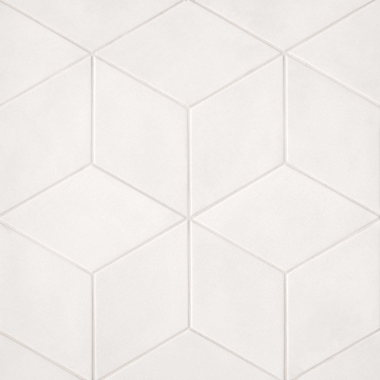 Bedrosians Allora 7.5" x 12.75" Rhomboid White