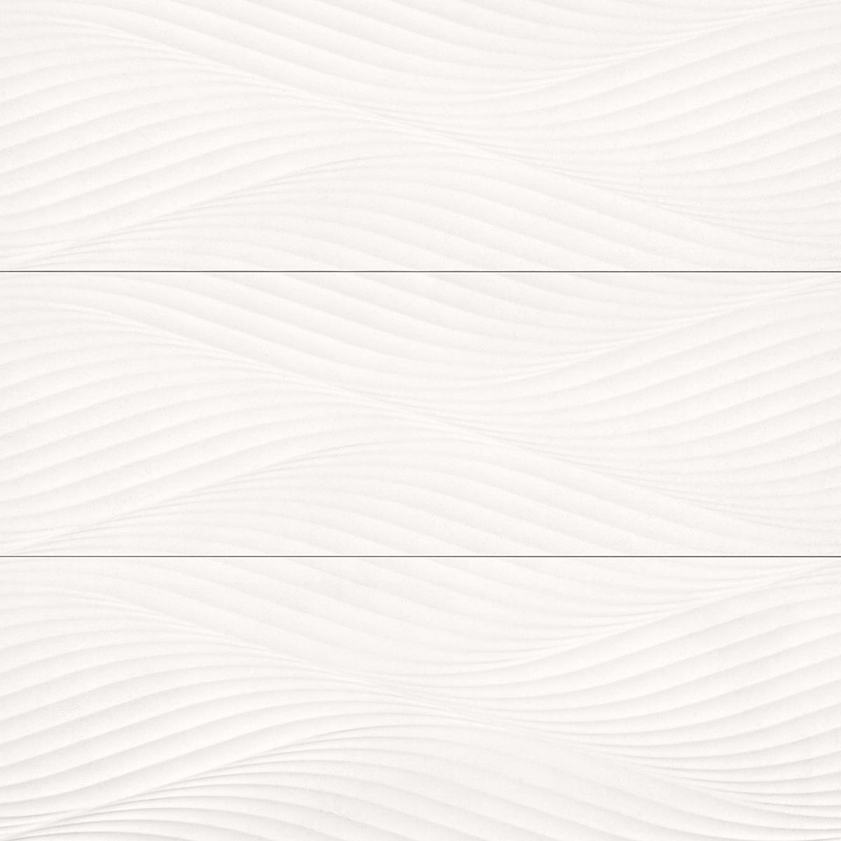 Bedrosians Donna 13" x 40" Matte Wave Deco White