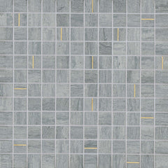 Bedrosians Ferrara 1" x 1" Mosaic Tile with Brass Argento
