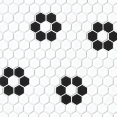 Bedrosians Le Cafe 1" x 1" Deco Design Mosaic Deco Design 2