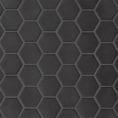 Bedrosians Le Cafe 2" x 2" Hexagon Mosaic Matte Black