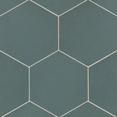 Bedrosians Makoto 10" x 11.5" Hexagon Matte Arashi Blue