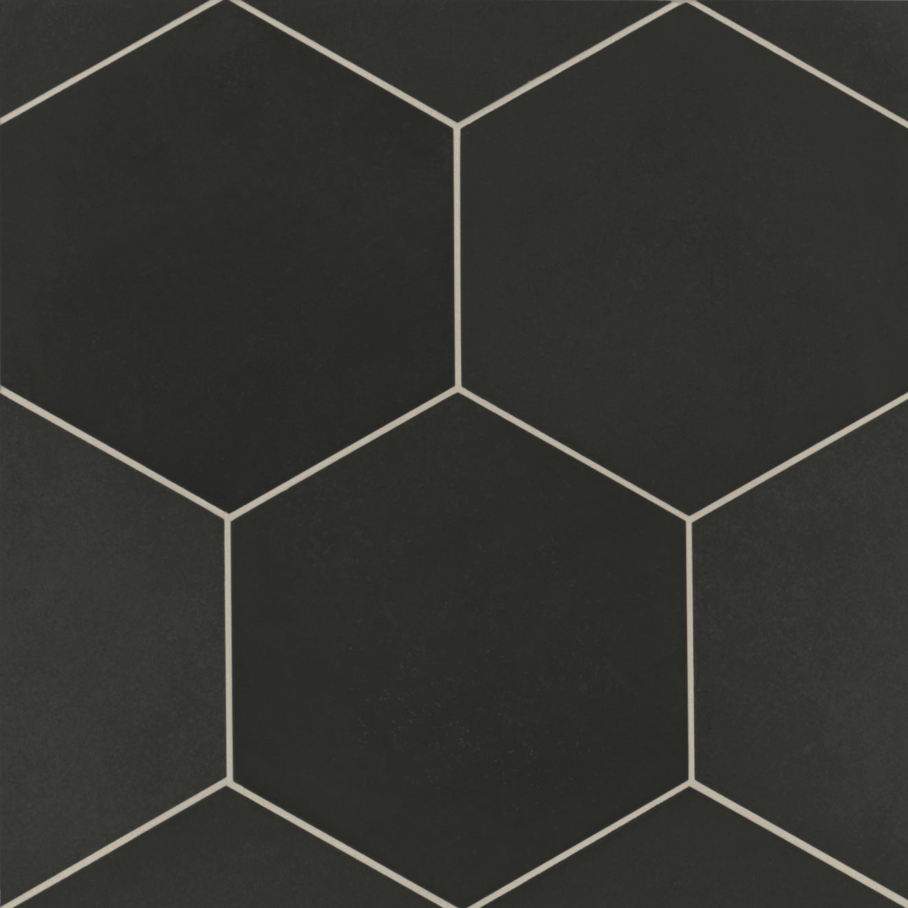Bedrosians Makoto 10" x 11.5" Hexagon Matte Kuroi Black